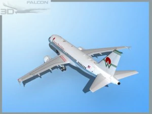 falcon3d a319 america west airlines 3D Model