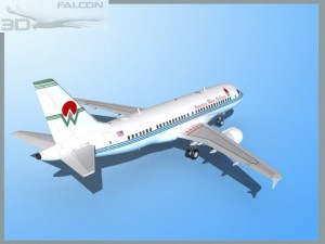 falcon3d a319 america west airlines Modelo 3D