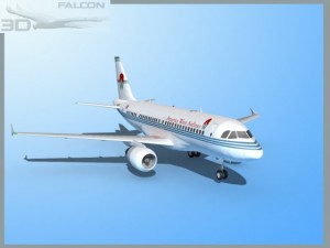 falcon3d a319 america west airlines Modelo 3D