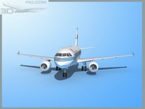 falcon3d a319 america west airlines Modelo 3D