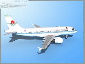 falcon3d a319 america west airlines Modelo 3D