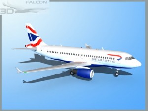 falcon3d a319 british airways 3D Model