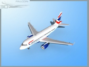 falcon3d a319 british airways Modelo 3D