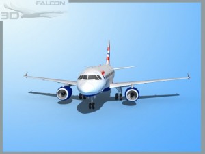 falcon3d a319 british airways Modelo 3D