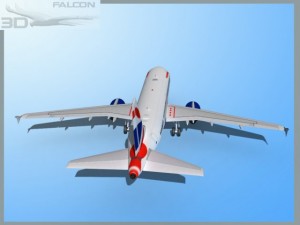 falcon3d a319 british airways Modelo 3D