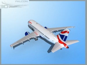 falcon3d a319 british airways Modelo 3D