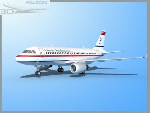 falcon3d a319 charter southeastern 3D Model
