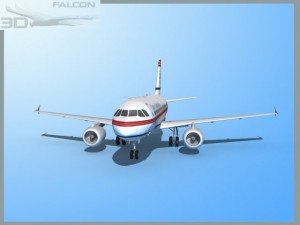falcon3d a319 charter southeastern 3D Model