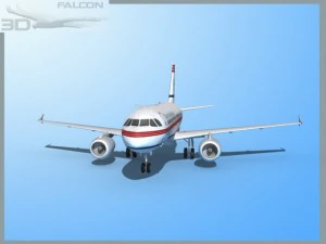 falcon3d a319 charter southeastern 3D Model