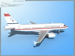 falcon3d a319 charter southeastern 3D Model