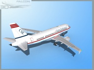 falcon3d a319 charter southeastern 3D Model
