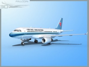falcon3d a319 china southern 3D Model