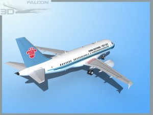 falcon3d a319 china southern 3D Model