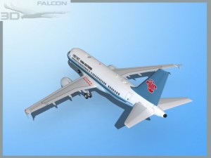 falcon3d a319 china southern 3D Model