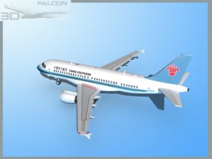 falcon3d a319 china southern 3D Model
