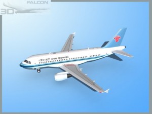 falcon3d a319 china southern 3D Model