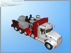 falcon3d fracking pumper truck 3D Model