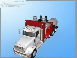 falcon3d fracking pumper truck 3D Model