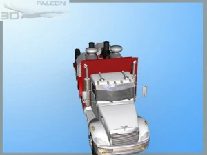 falcon3d fracking pumper truck 3D Model