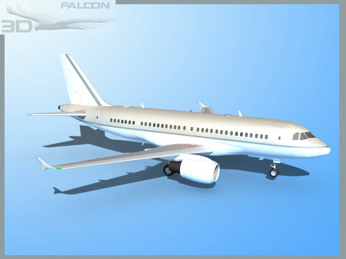 falcon3d a319 corporate 3D Model .c4d .max .obj .3ds .fbx .stl .blend 