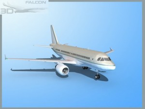 falcon3d a319 corporate Model 3D