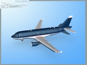 falcon3d a319 corporate 2 3D मॉडल