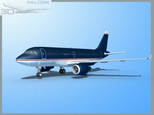 falcon3d a319 corporate 2 Modèle 3D