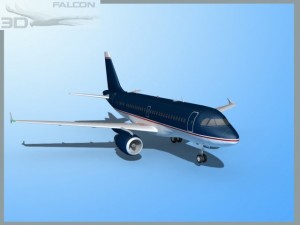 falcon3d a319 corporate 2 Modèle 3D