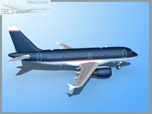 falcon3d a319 corporate 2 Modèle 3D