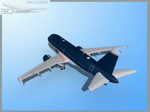 falcon3d a319 corporate 2 3D Model