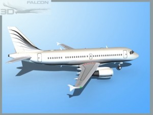 falcon3d a319 corporate 3 3D Model