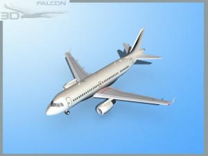 falcon3d a319 corporate 3 3D Model