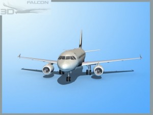 falcon3d a319 corporate 3 3D Model