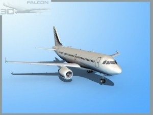 falcon3d a319 corporate 3 3D Model