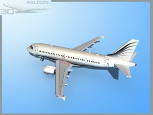 falcon3d a319 corporate 3 3D Model