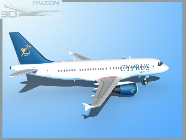 falcon3d a319 cyprus 3D Model .c4d .max .obj .3ds .fbx .stl .blend 