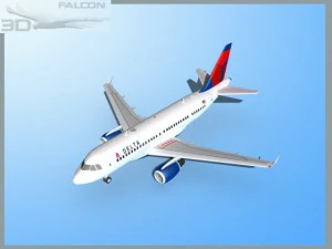 falcon3d  a319 delta 3D Model