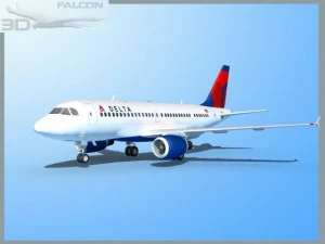 falcon3d  a319 delta 3D Model