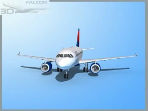 falcon3d  a319 delta 3D Model
