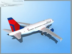 falcon3d  a319 delta 3D Model