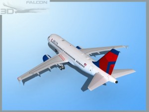 falcon3d  a319 delta Modelo 3D