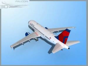 falcon3d  a319 delta 3D Model