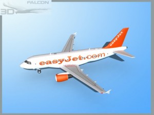 falcon3d  a319 easyjet 3D 模型