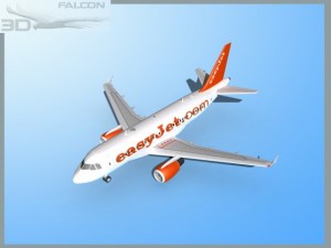 falcon3d  a319 easyjet 3D Model
