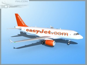 falcon3d  a319 easyjet 3D Model