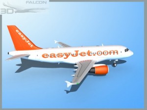 falcon3d  a319 easyjet 3D Model
