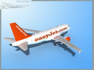 falcon3d  a319 easyjet 3D Model
