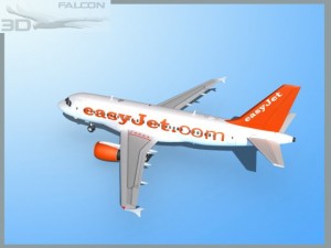 falcon3d  a319 easyjet 3D Model