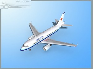 falcon3d  a319 eurocypria airlines 3D Model