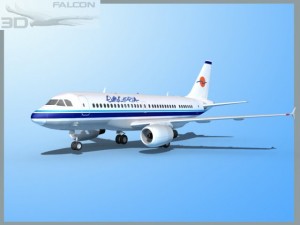 falcon3d  a319 eurocypria airlines 3D Model